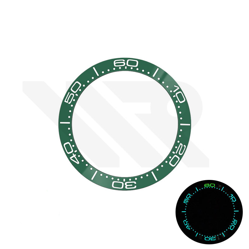 Sea Master Style Ceramic Sloped Bezel Inserts for SKX/SRPD Seiko Mod: Green