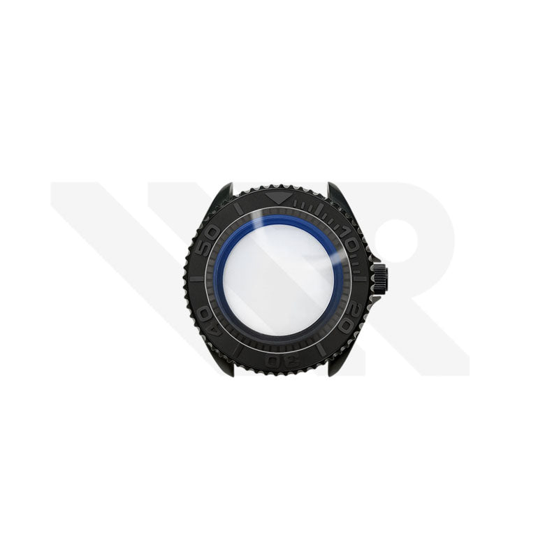 Polished Black SKX 3 O'clock Case Set for Seiko Mod: Black Yachtmaster Style