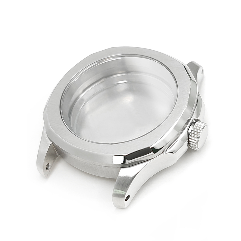 Nautilus Brushed Case Set for Seiko Mod: Silver