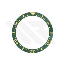 Load image into Gallery viewer, Ceramic Flat Bezel Inserts for SKX013 / SKX015 - Green/Gold
