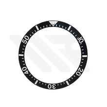 Carica l&#39;immagine nel visualizzatore di Gallery, Ceramic Sloped Diver Bezel Insert for SKX / SRPD Seiko Mod: Black
