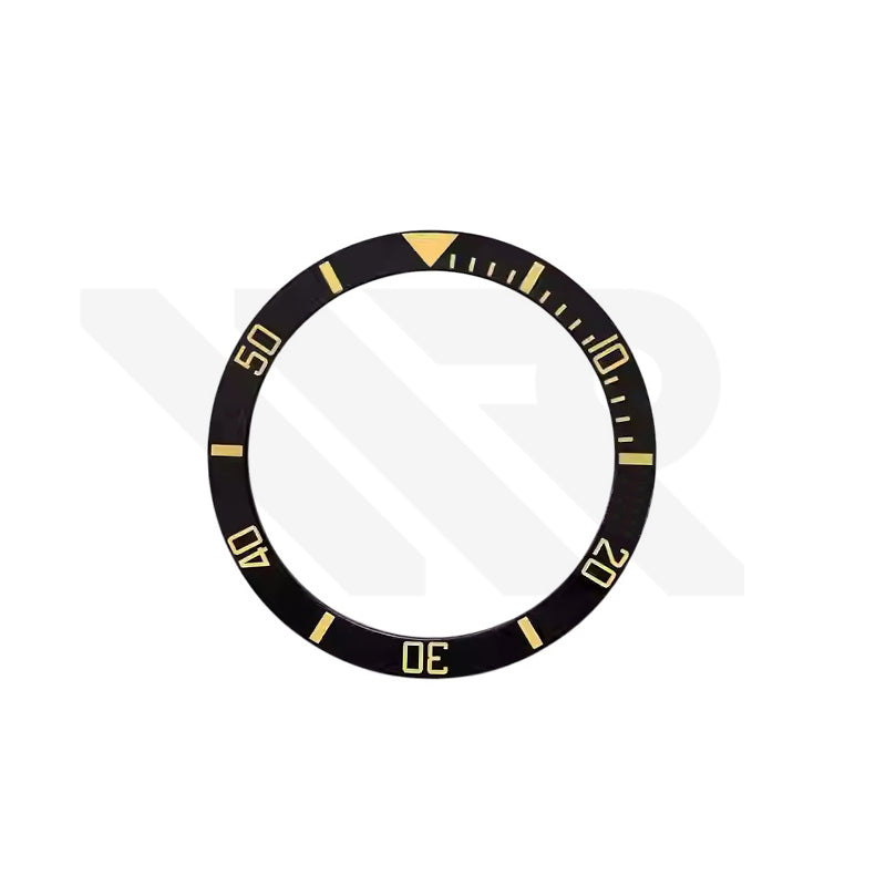 SUB Style Ceramic Sloped Bezel Insert for SKX/SRPD: Black/Gold