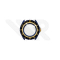 Sandblasted Blue SKX 3 O'clock Case Set for Seiko Mod: Black Gold Dual Time GMT Style