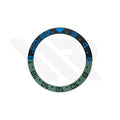 GMT-24 Ceramic Sloped Matte Finished Black-Green Bezel Insert for SKX/SRPD: Blue-Black