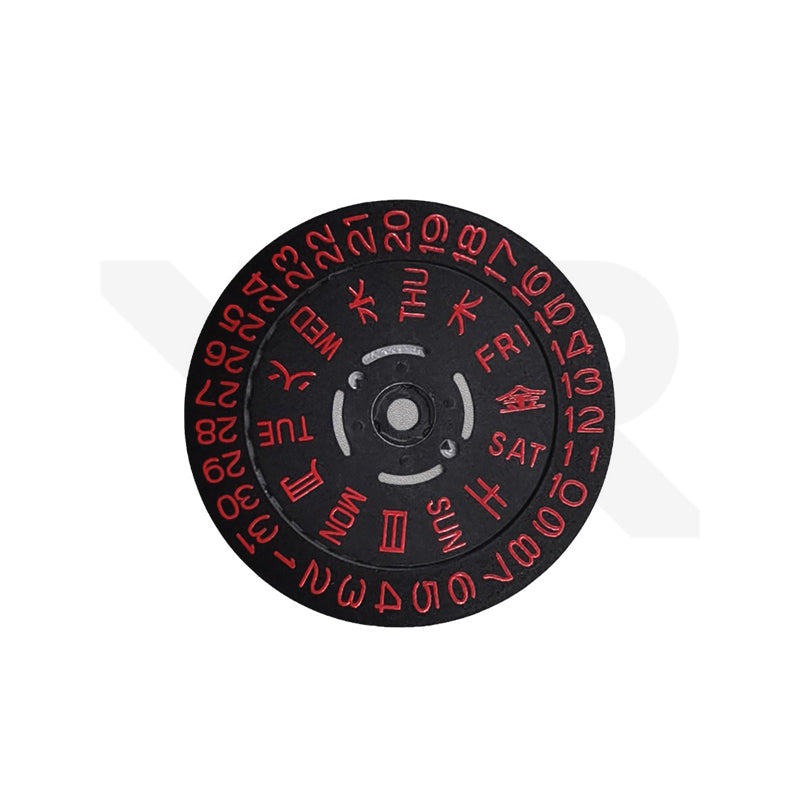 NH36 Day-Date Disc - Kanji (Black/Red)