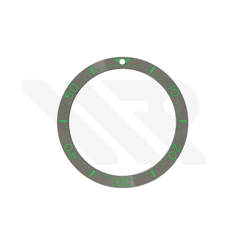 Seiko Style Diver Ceramic Flat Bezel Insert for SKX / SRPD - Gray-Green