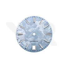 Lade das Bild in den Galerie-Viewer, GS Shunbun Style Icy Blue Dial for Seiko Mod: Silver GS Style Indices with 6h Date Window
