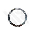 Black Ceramic Sloped 40.5mm Bezel Insert Compatible with Omega Seamaster: Black-White