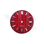 Cotes de Geneve Style Dial for Seiko Mod - Red GS Style Silver Indices