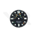 Black Multicolor Forged Carbon Fiber Dial for Seiko Mod