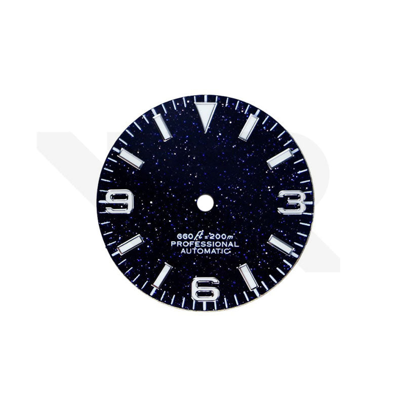 Explorer Style Blue Stone Dial for Seiko Mod