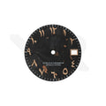 Rose Gold Foil Carbon Fiber Dial for Seiko Mod - Rose Gold Arabic Indices