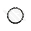 Ceramic Bezel Insert Compatible with Omega Seamaster Planet Ocean: Black / Silver