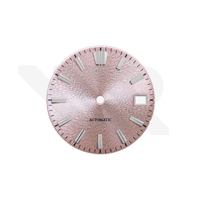 Textured Metallic Sunburst Dial for Seiko Mod: Blossom Pink Dial GS Indices