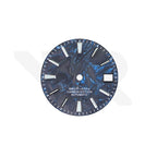 Zifferblatt aus Kohlefaser für Seiko Mod - Silberne arabische Indizes