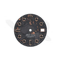 Rose Gold Foil Carbon Fiber Dial for Seiko Mod - Rose Gold Indices with Black Luminous