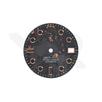 Rose Gold Foil Carbon Fiber Dial for Seiko Mod - Rose Gold Indices with Black Luminous