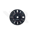 Zifferblatt aus Kohlefaser für Seiko Mod - Silberne arabische Indizes