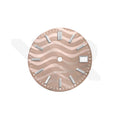 Rose Gold Wavy Sunburst Dial for Seiko Mod: GS Style Silver Indices