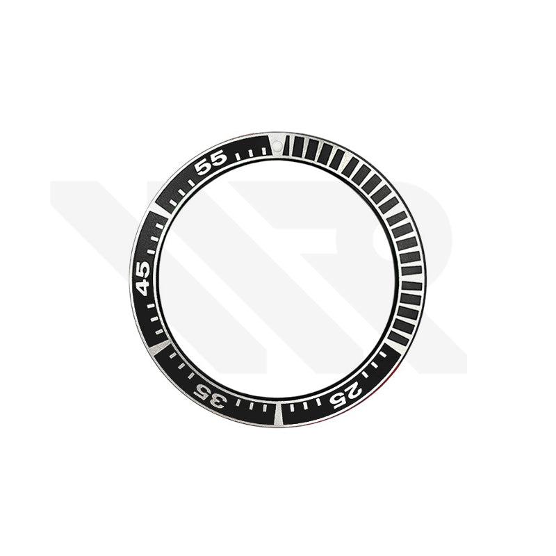 Aluminium Flat Bezel Insert for Seiko Prospex Sumo SBDC001 / SBDC003 / SBDC031 / SBDC033 - Black/Silver