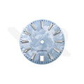 GS Shunbun Style Icy Blue Dial for Seiko Mod: Silver GS Style Indices with 6h Date Window