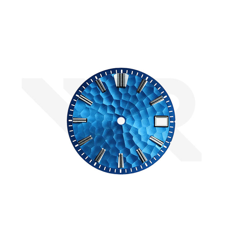 Faceted Hammered Dial for Seiko Mod : Lake Blue