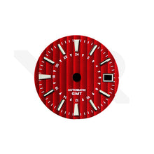 Load image into Gallery viewer, Striped GMT NH34 Dial for Seiko Mod: Red
