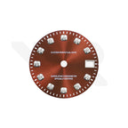 Sunburst Burgundy Dial with Zirconia Indices for Seiko NH34 Mod: GMT Style