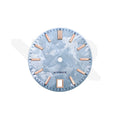 GS Shunbun Style Icy Blue Dial for Seiko Mod: Rose Gold GS Style Indices with 6h Date Window