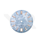 GS Shunbun Style Icy Blue Dial for Seiko Mod: Rose Gold GS Style Indices with 6h Date Window
