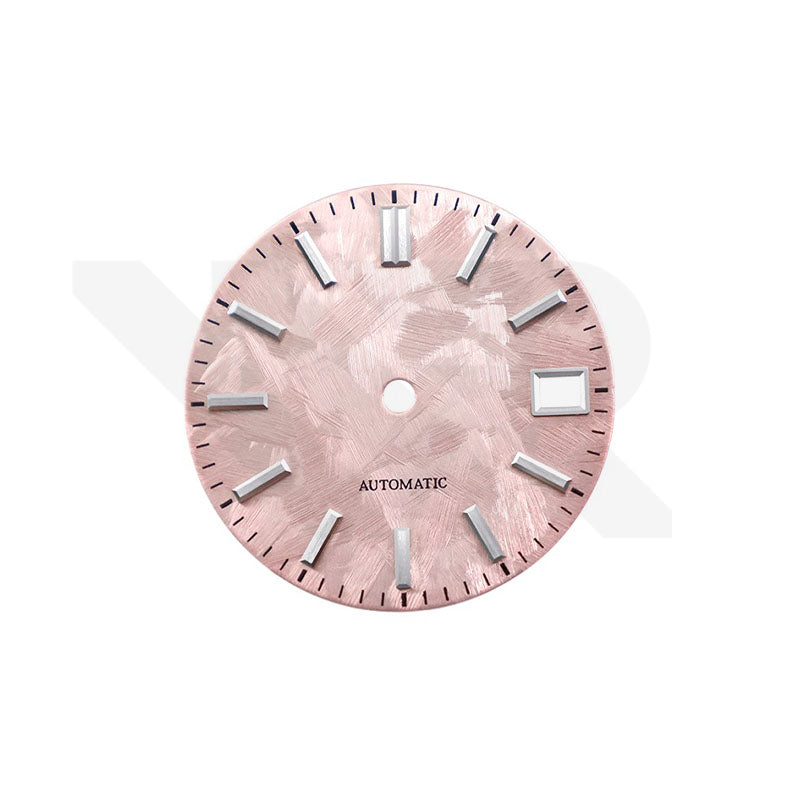 GS Shunbun Style Blossom Pink Dial for Seiko Mod: Silver GS Style Indices