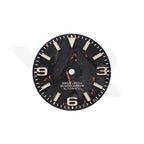 Rose Gold Foil Carbon Fiber Dial for Seiko Mod - Explorer Style Rose Gold Indices