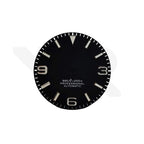 Field Watch Dial for Seiko Mod: Matte Black with Silver 369 Indices