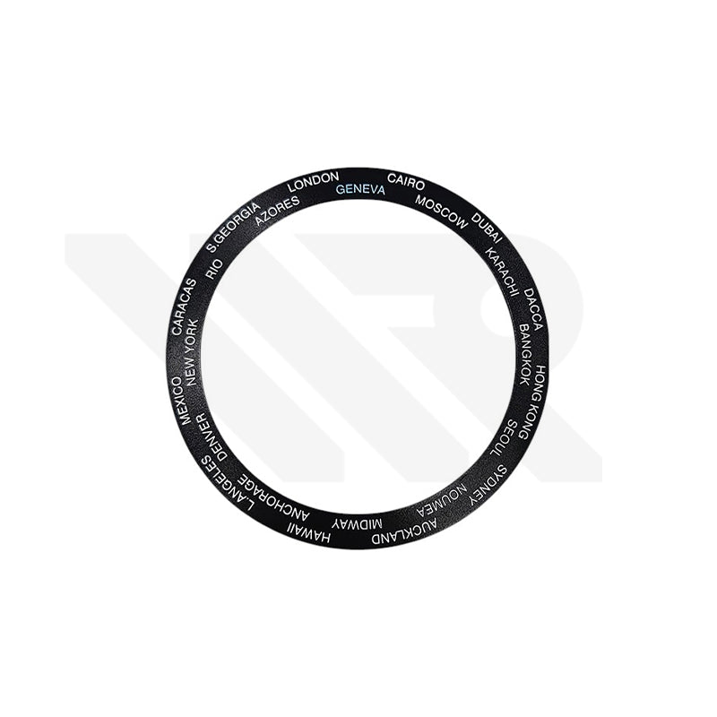 World Time Aluminium Sloped Bezel Insert for SKX007 /SRPD - Black