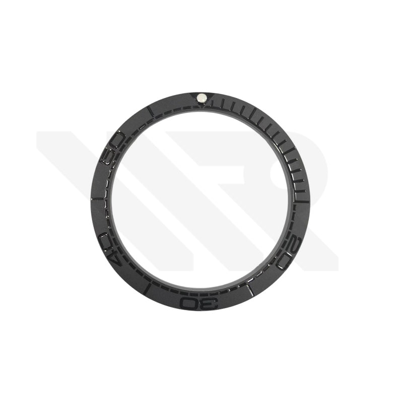 42mm Seamaster Style Matte Finish Ceramic Sloped Bezel Insert: Black-Black