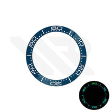 Lade das Bild in den Galerie-Viewer, Sea Master Style Ceramic Sloped Bezel Inserts for SKX/SRPD Seiko Mod: Blue
