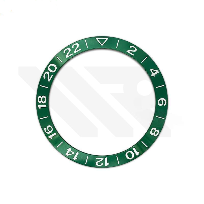 GMT Aluminium Sloped Bezel Insert for SKX/SRPD Seiko Mod - Green