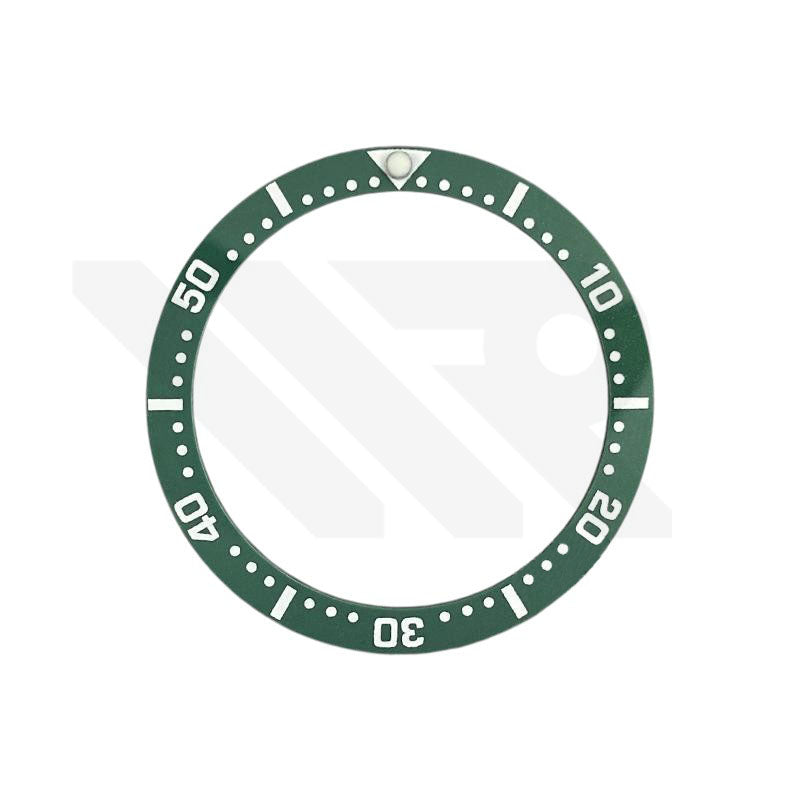 Ceramic Flat Bezel Inserts for SKX013 / SKX015 - Green/White