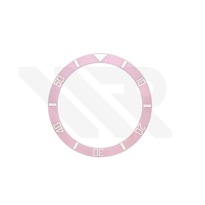 SUB Style Ceramic Sloped Bezel Insert for SKX/SRPD: Pink/White