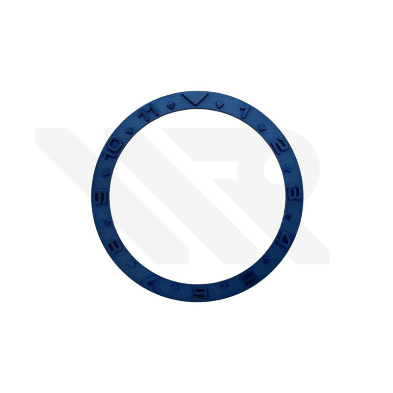 YM Style Dual Time Ceramic Flat Bezel Insert for SKX/SRPD: Navy