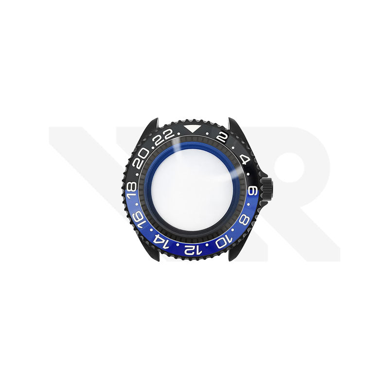Sandblasted Black SKX 3 O'clock Case Set for Seiko Mod: Batman GMT Master Style