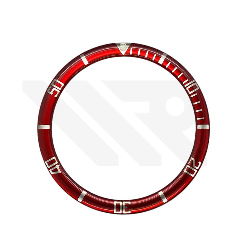 Resin Flat Bezel Insert for SKX/SRPD Seiko Mod: Red-Silver