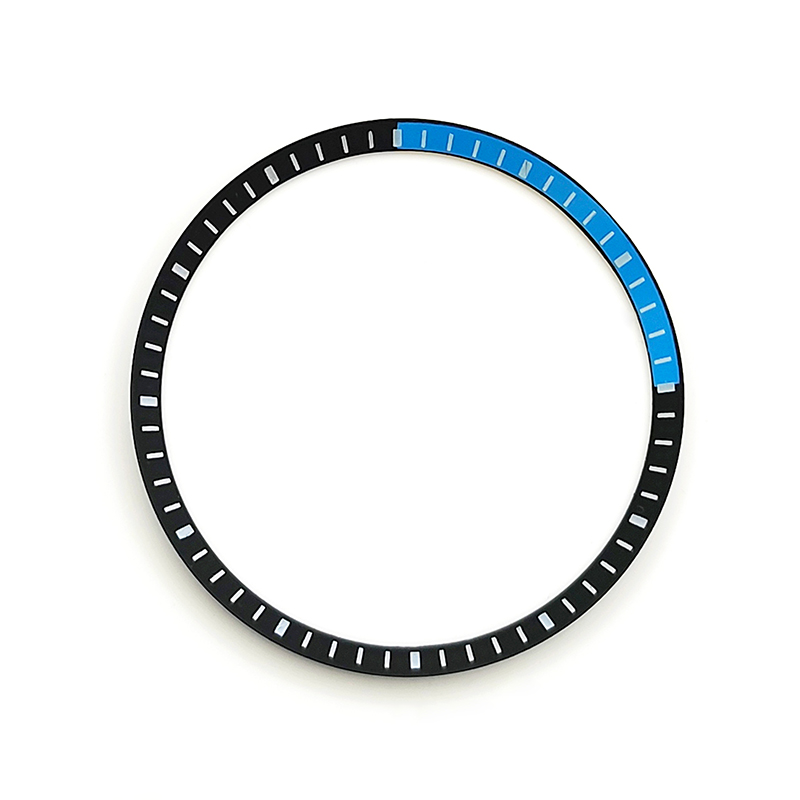 Seiko Mod  SKX / SRPD Chapter Ring: Black Blue with White Markers