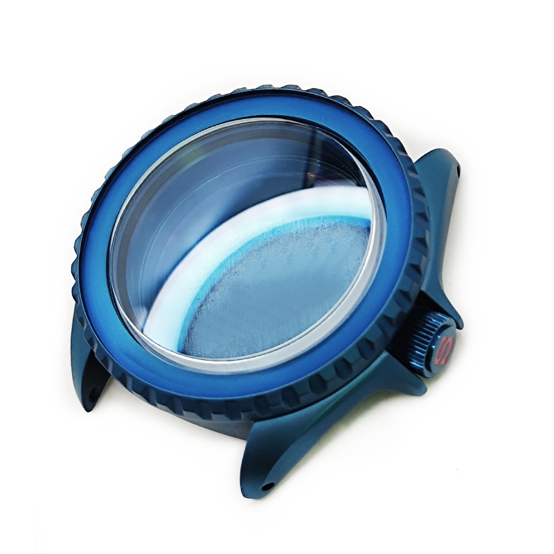 SKX Sandblasted Case Set for Seiko Mod: Blue (3 o'clock)