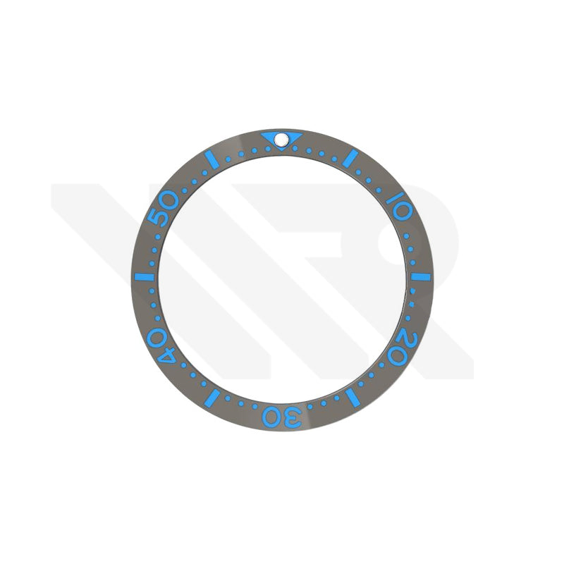 Seiko Style Diver Ceramic Flat Bezel Insert for SKX / SRPD - Gray-Blue