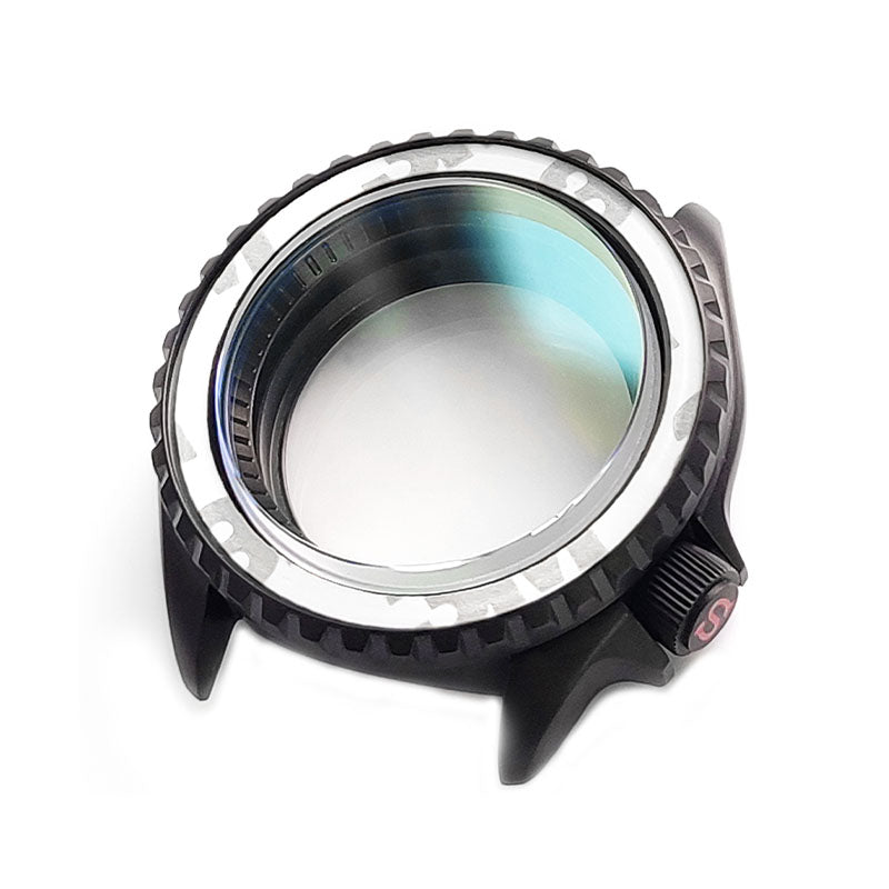SKX Sandblasted Case Set for Seiko: Black (4'o clock Crown)
