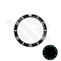 SUB Style Blue Full Luminous Ceramic Sloped Bezel Insert for SKX/SRPD: Black