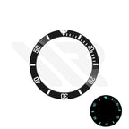 SUB Style Blue Full Luminous Ceramic Sloped Bezel Insert for SKX/SRPD: Black