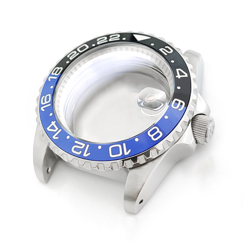 GMT Oyster Style Brushed Case Set for Seiko SKX / SRPD Mod: Silver