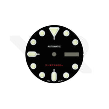Load image into Gallery viewer, SKX Style Matte Day-Date Dial for Seiko NH36 Mod: Red Diver
